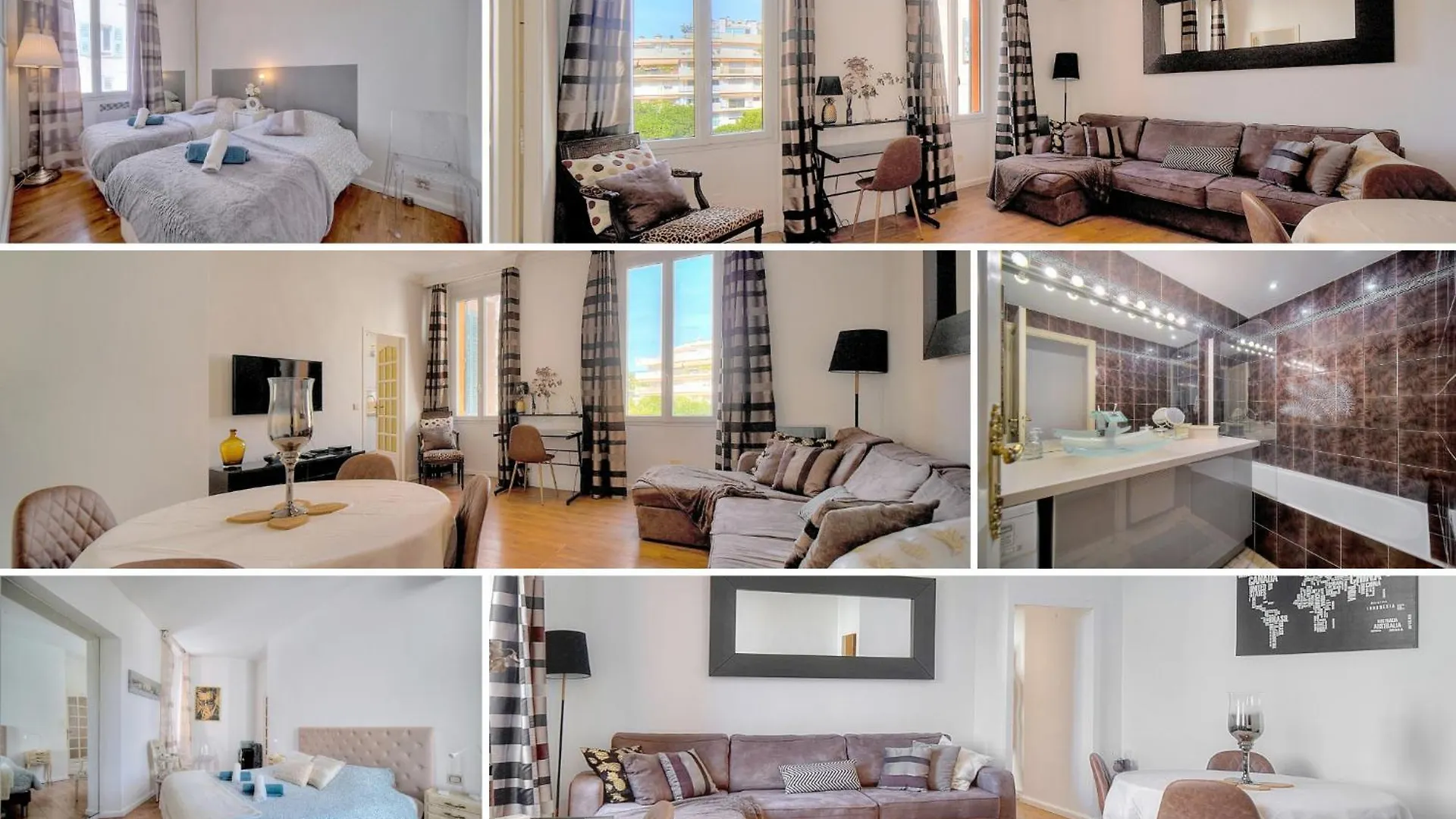 Le Cal-3 Pieces-2 Min Plage-Vca Cannes